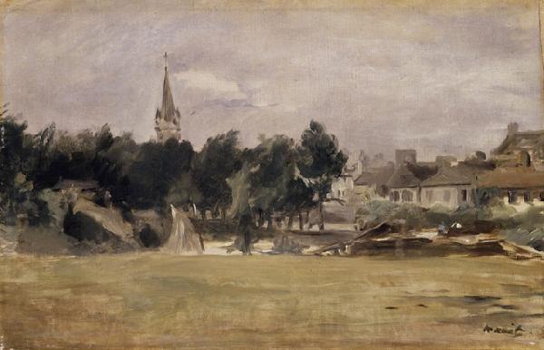 Edouard Manet Landscape with a Village Church France oil painting art